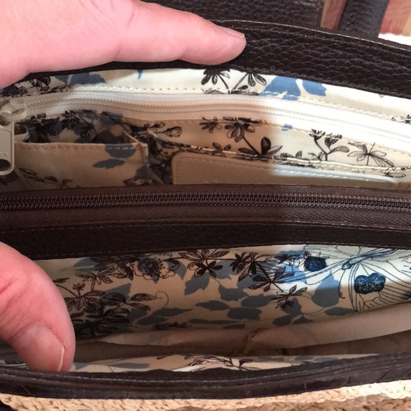 NWT Brighton Patience style Straw and Leather Handbag with shoulder strap - Picture 6 of 11